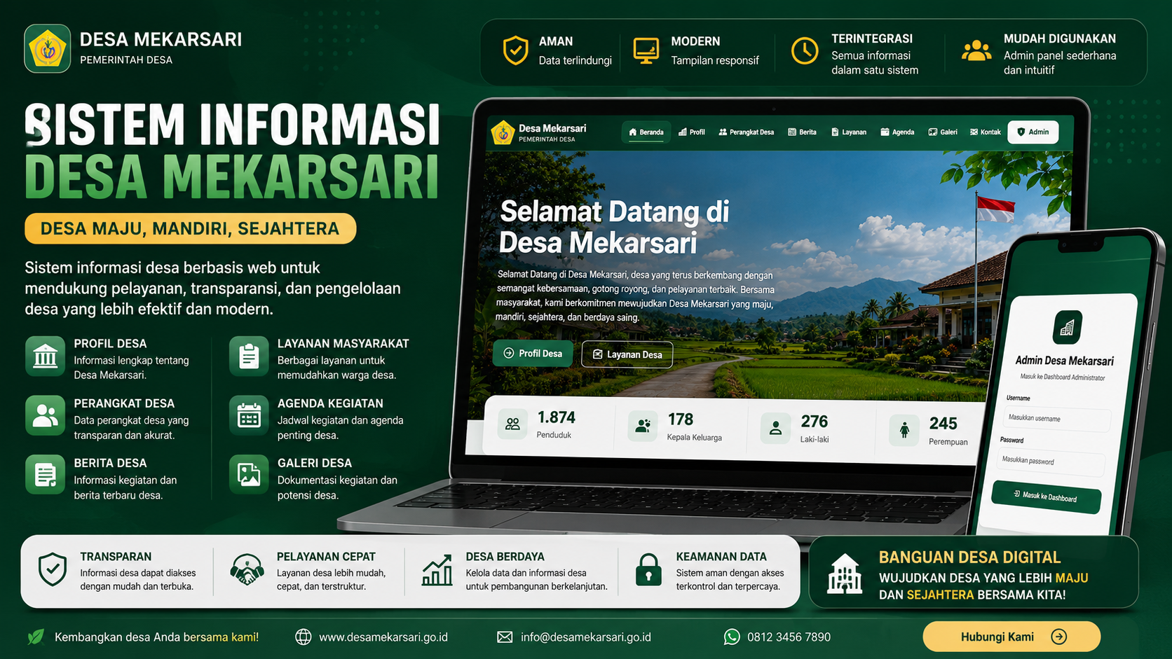 Sistem Informasi Desa Premium — Website Desa Modern & Terintegrasi
